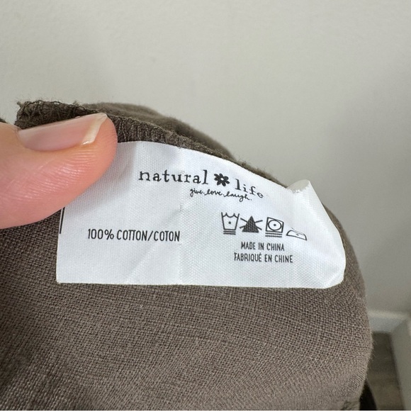 Natural Life Carrington Jumpsuit Overalls Mushroom Brown Floral Embroidery XS - Picture 6 of 6